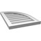 Ekena Millwork Quarter Round Top Right Surface Mount PVC Gable Vent w/ 2"W x 2"P Brickmould Sill Frame, 16"W x 24"H GVPQR16X2403SN - alternate 4